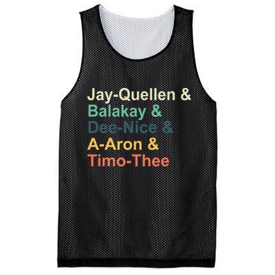 Jay Quellen & Balakay & Dee Nice & A Aron & Timo Thee Mesh Reversible Basketball Jersey Tank