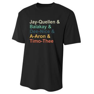 Jay Quellen & Balakay & Dee Nice & A Aron & Timo Thee Performance Sprint T-Shirt