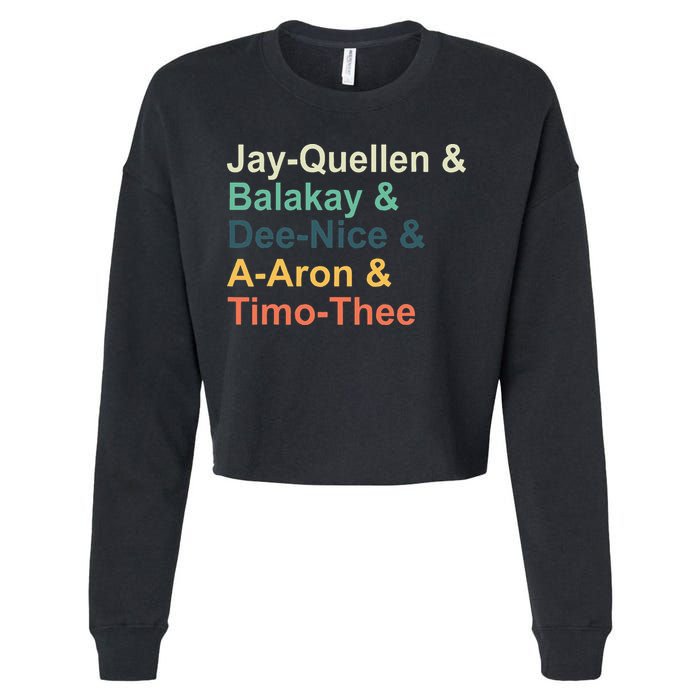 Jay Quellen & Balakay & Dee Nice & A Aron & Timo Thee Cropped Pullover Crew