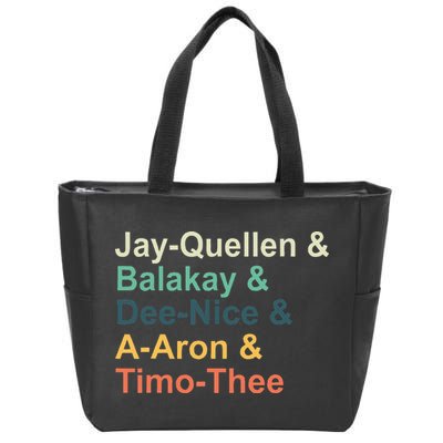 Jay Quellen & Balakay & Dee Nice & A Aron & Timo Thee Zip Tote Bag