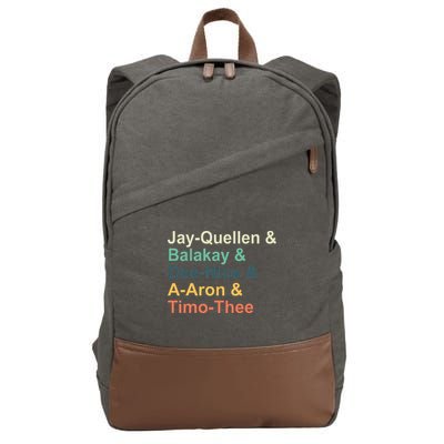 Jay Quellen & Balakay & Dee Nice & A Aron & Timo Thee Cotton Canvas Backpack