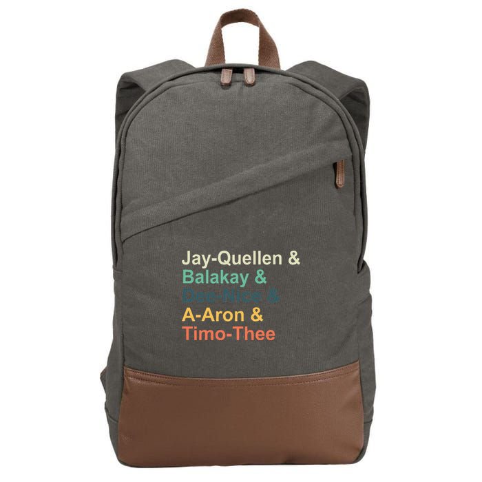 Jay Quellen & Balakay & Dee Nice & A Aron & Timo Thee Cotton Canvas Backpack