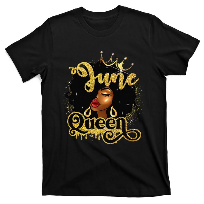 June Queen Birthday Afro African American Wo T-Shirt