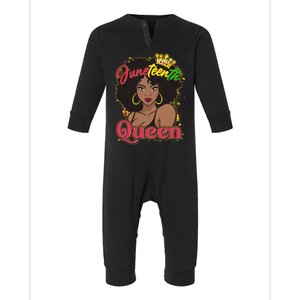 Juneteenth Queen Black African American Woman Afro Infant Fleece One Piece