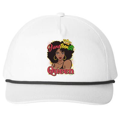 Juneteenth Queen Black African American Woman Afro Snapback Five-Panel Rope Hat