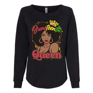 Juneteenth Queen Black African American Woman Afro Womens California Wash Sweatshirt