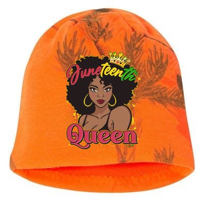 Juneteenth Queen Black African American Woman Afro Kati - Camo Knit Beanie