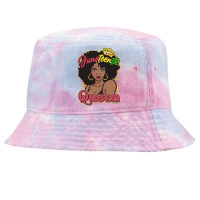 Juneteenth Queen Black African American Woman Afro Tie-Dyed Bucket Hat