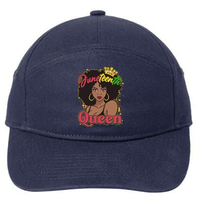 Juneteenth Queen Black African American Woman Afro 7-Panel Snapback Hat