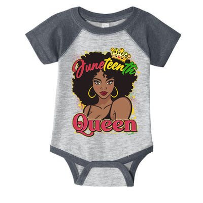 Juneteenth Queen Black African American Woman Afro Infant Baby Jersey Bodysuit