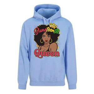 Juneteenth Queen Black African American Woman Afro Unisex Surf Hoodie