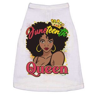 Juneteenth Queen Black African American Woman Afro Doggie Tank