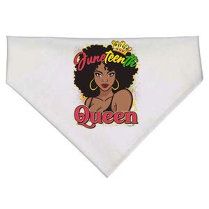 Juneteenth Queen Black African American Woman Afro USA-Made Doggie Bandana