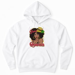 Juneteenth Queen Black African American Woman Afro Hoodie