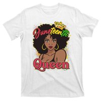 Juneteenth Queen Black African American Woman Afro T-Shirt