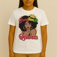 Juneteenth Queen Black African American Woman Afro T-Shirt