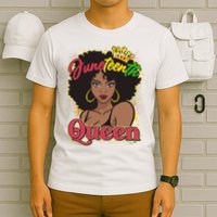 Juneteenth Queen Black African American Woman Afro T-Shirt