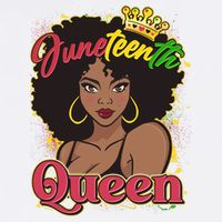Juneteenth Queen Black African American Woman Afro T-Shirt