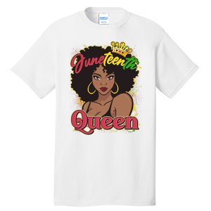 Juneteenth Queen Black African American Woman Afro Tall T-Shirt