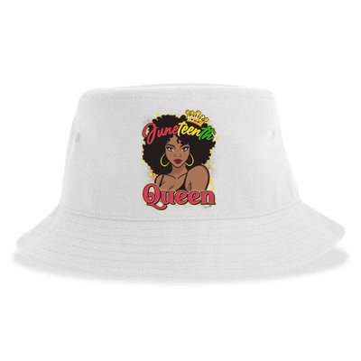 Juneteenth Queen Black African American Woman Afro Sustainable Bucket Hat