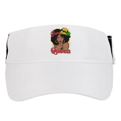 Juneteenth Queen Black African American Woman Afro Adult Drive Performance Visor