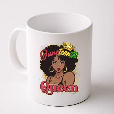 Juneteenth Queen Black African American Woman Afro Coffee Mug