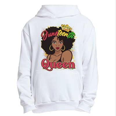 Juneteenth Queen Black African American Woman Afro Urban Pullover Hoodie