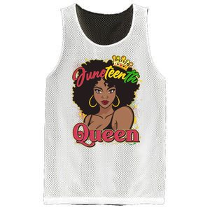 Juneteenth Queen Black African American Woman Afro Mesh Reversible Basketball Jersey Tank