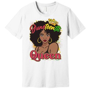 Juneteenth Queen Black African American Woman Afro Premium T-Shirt