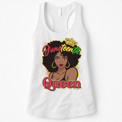 Juneteenth Queen Black African American Woman Afro Womens Tank Top