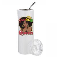 Juneteenth Queen Black African American Woman Afro Stainless Steel Tumbler