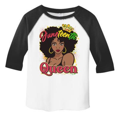 Juneteenth Queen Black African American Woman Afro Toddler Fine Jersey T-Shirt