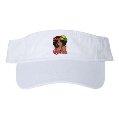 Juneteenth Queen Black African American Woman Afro Valucap Bio-Washed Visor