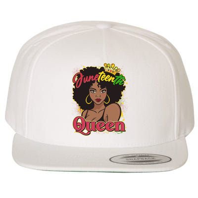 Juneteenth Queen Black African American Woman Afro Wool Snapback Cap