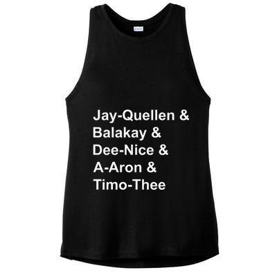 Jay Quellen & Balakay & Dee Nice & A Aron & Timo Thee Ladies PosiCharge Tri-Blend Wicking Tank