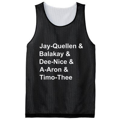 Jay Quellen & Balakay & Dee Nice & A Aron & Timo Thee Mesh Reversible Basketball Jersey Tank