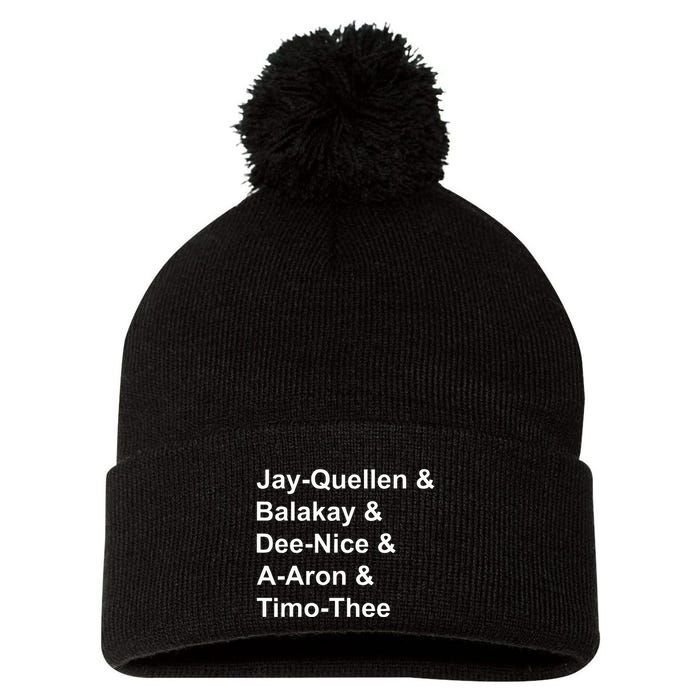 Jay Quellen & Balakay & Dee Nice & A Aron & Timo Thee Pom Pom 12in Knit Beanie