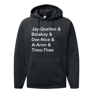 Jay Quellen & Balakay & Dee Nice & A Aron & Timo Thee Performance Fleece Hoodie