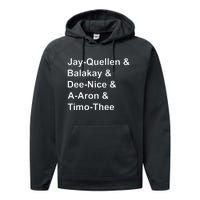 Jay Quellen & Balakay & Dee Nice & A Aron & Timo Thee Performance Fleece Hoodie