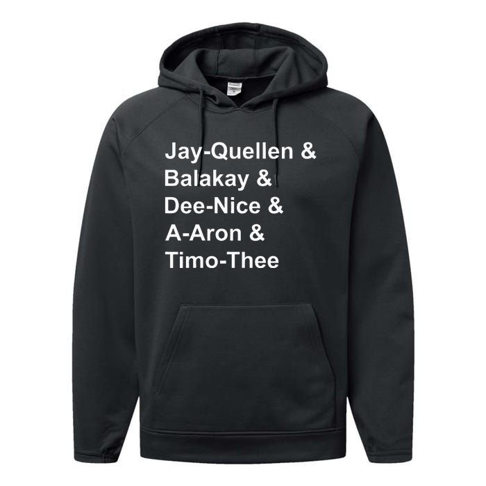 Jay Quellen & Balakay & Dee Nice & A Aron & Timo Thee Performance Fleece Hoodie