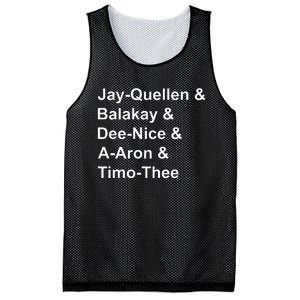 Jay Quellen & Balakay & Dee Nice & A Aron & Timo Thee Mesh Reversible Basketball Jersey Tank