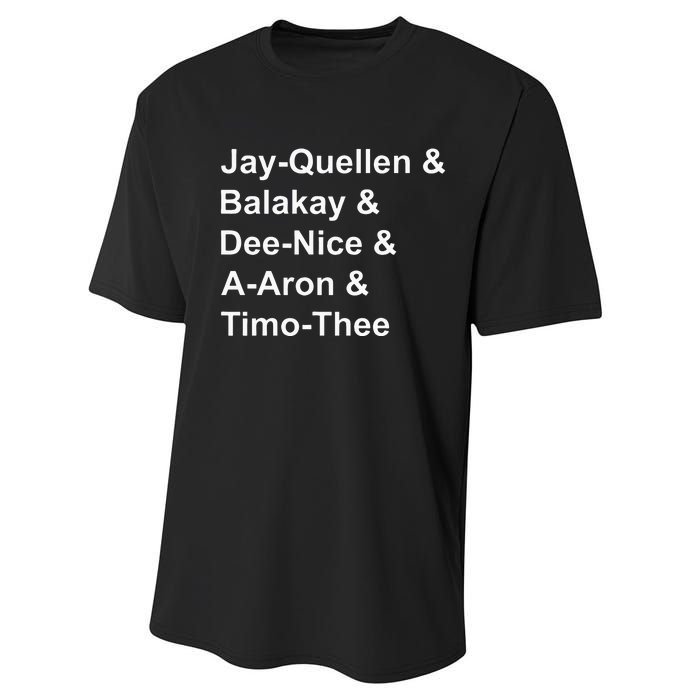 Jay Quellen & Balakay & Dee Nice & A Aron & Timo Thee Performance Sprint T-Shirt