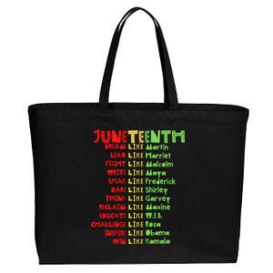 Juneteenth Queen Black Dad Melanin Freedom Cute Gift Cotton Canvas Jumbo Tote