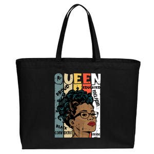 Juneteenth Queen Celebration Artwork Cotton Canvas Jumbo Tote