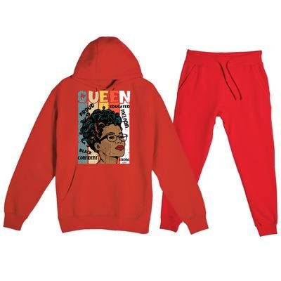 Juneteenth Queen Celebration Artwork Premium Hooded Sweatsuit Set