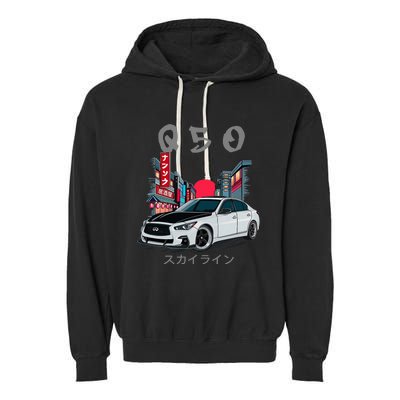 Jdm Q50 Car Lover Enthusiast Skyline Garment-Dyed Fleece Hoodie