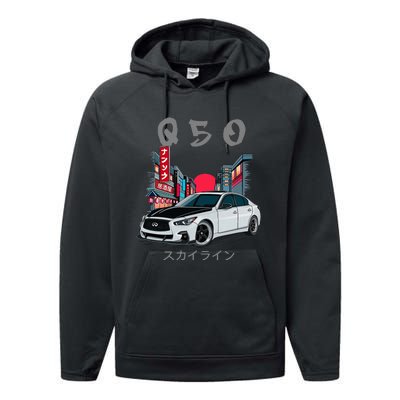 Jdm Q50 Car Lover Enthusiast Skyline Performance Fleece Hoodie