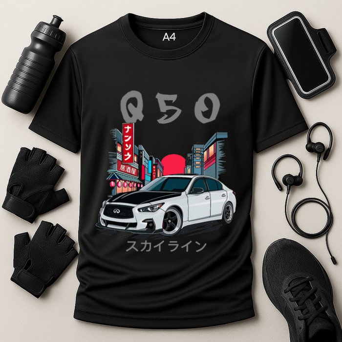 Jdm Q50 Car Lover Enthusiast Skyline Cooling Performance Crew T-Shirt