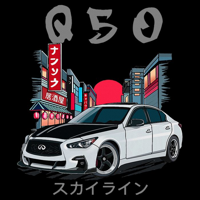 Jdm Q50 Car Lover Enthusiast Skyline Cooling Performance Crew T-Shirt