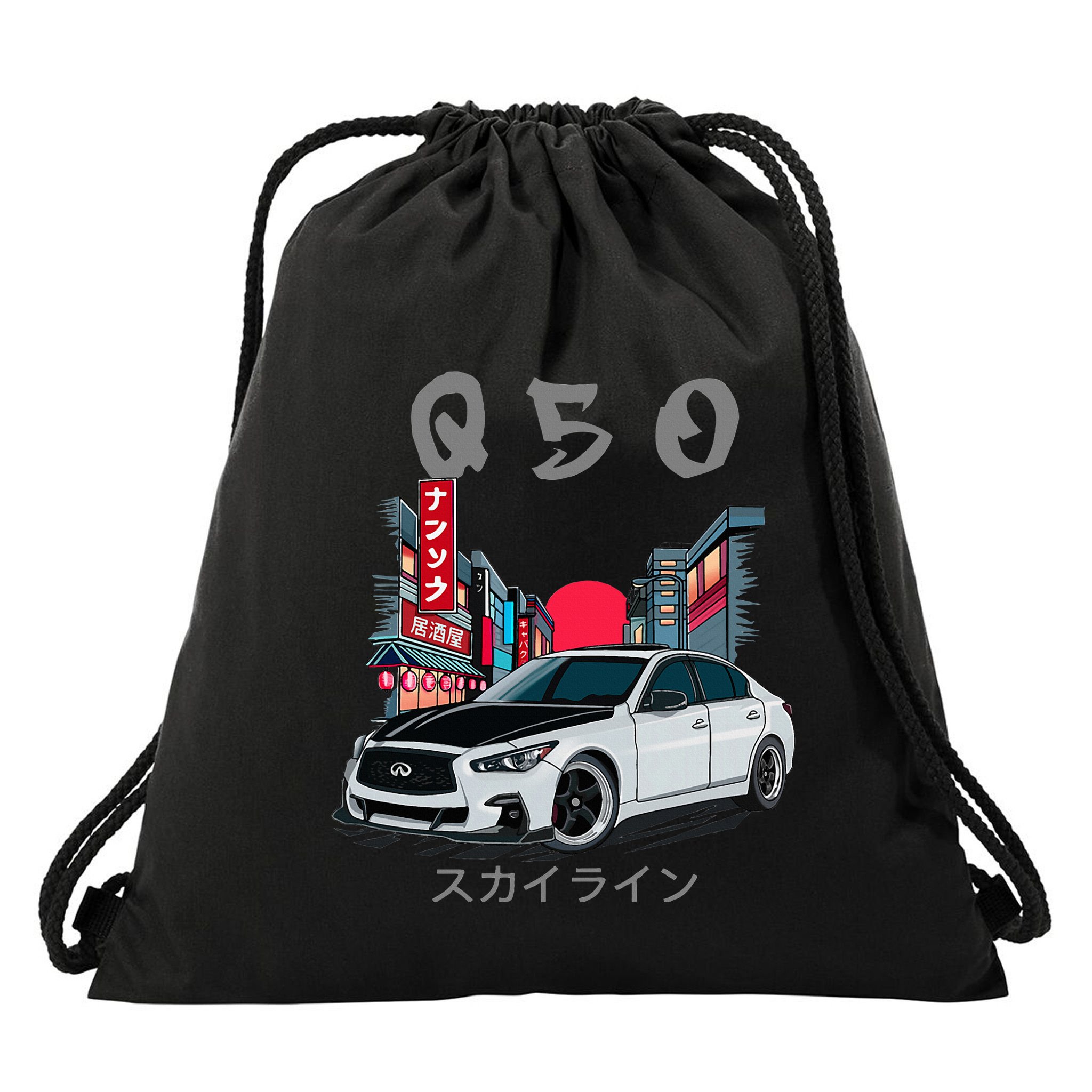 Jdm Q50 Car Lover Enthusiast Skyline Drawstring Bag